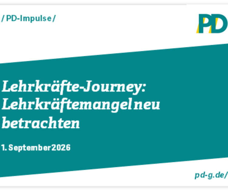 Link zur Website der PD-Impulse-Studie „Lehrkräfte-Journey – Ein neuer Blick auf den Lehrkräftemangel“