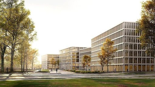 Preisgekrönter Entwurf des Neubaus des Justizzentrums Köln (1. Platz)