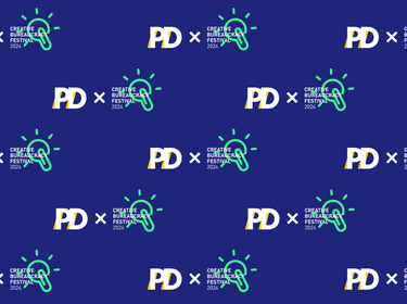 Das PD und CBF 2024 Logo vor blauem Hintergrund als Hintergrundbild