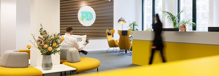 Der Empfangsbereich im PD-Büro am Standort Berlin