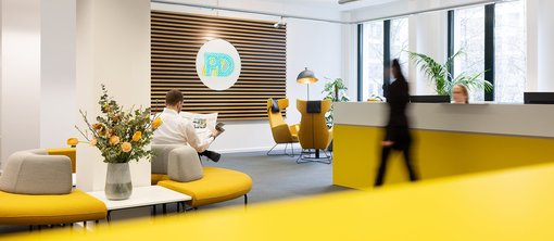 Der Empfangsbereich im PD-Büro am Standort Berlin