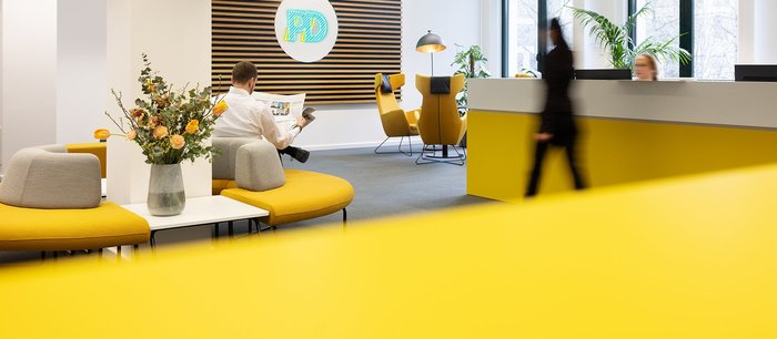 Der Empfangsbereich im PD-Büro am Standort Berlin