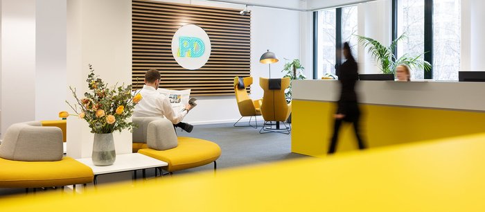 Der Empfangsbereich im PD-Büro am Standort Berlin
