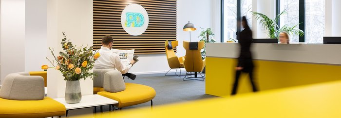 Der Empfangsbereich im PD-Büro am Standort Berlin